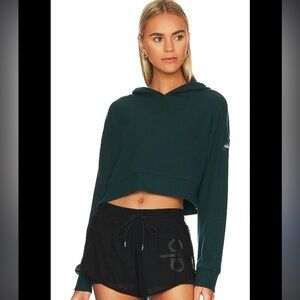 Alo Size XS Muse Hoodie in Midnight Green brand new